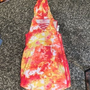 NWT No Boundaries Tie Dye Hoodie Dress Size XXXL